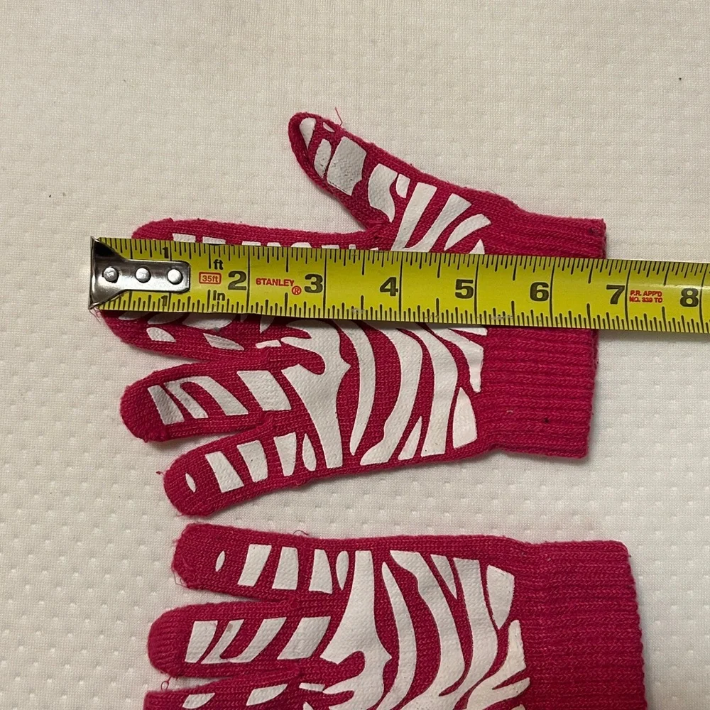 Pink Knit Hat and Gloves Set